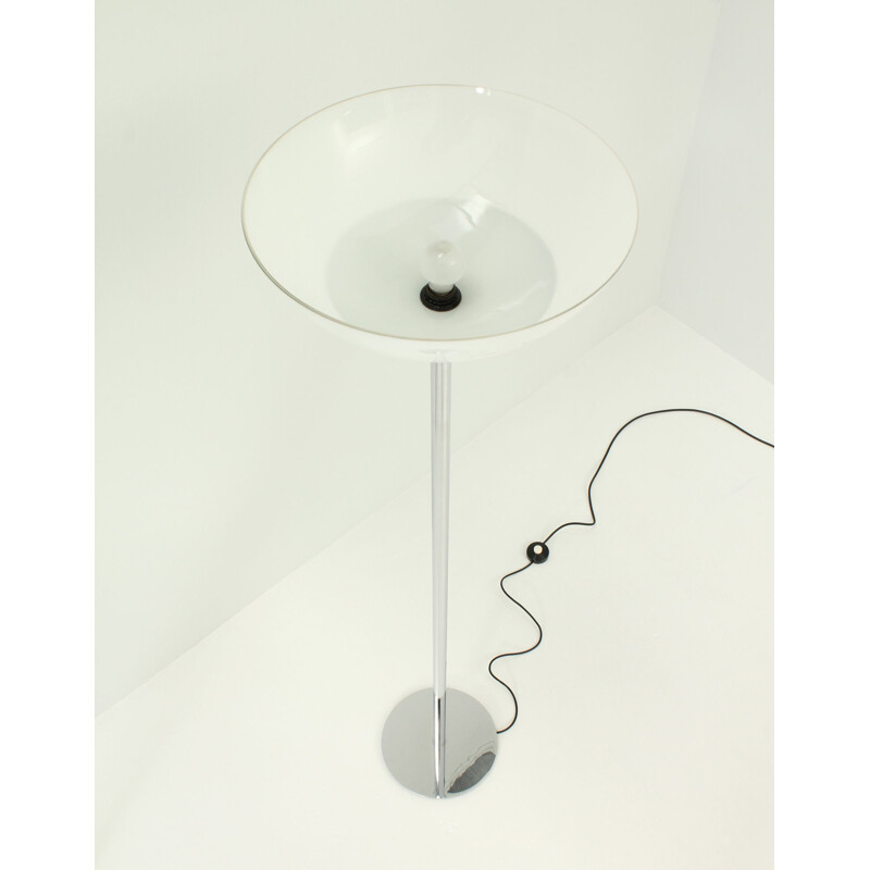 Vintage Aminta floor lamp by Emma Schweinberger in steel and glass