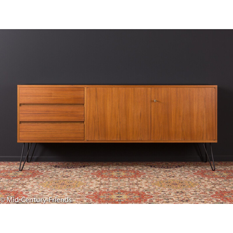 Vintage german sideboard in walnut and formica 1950s