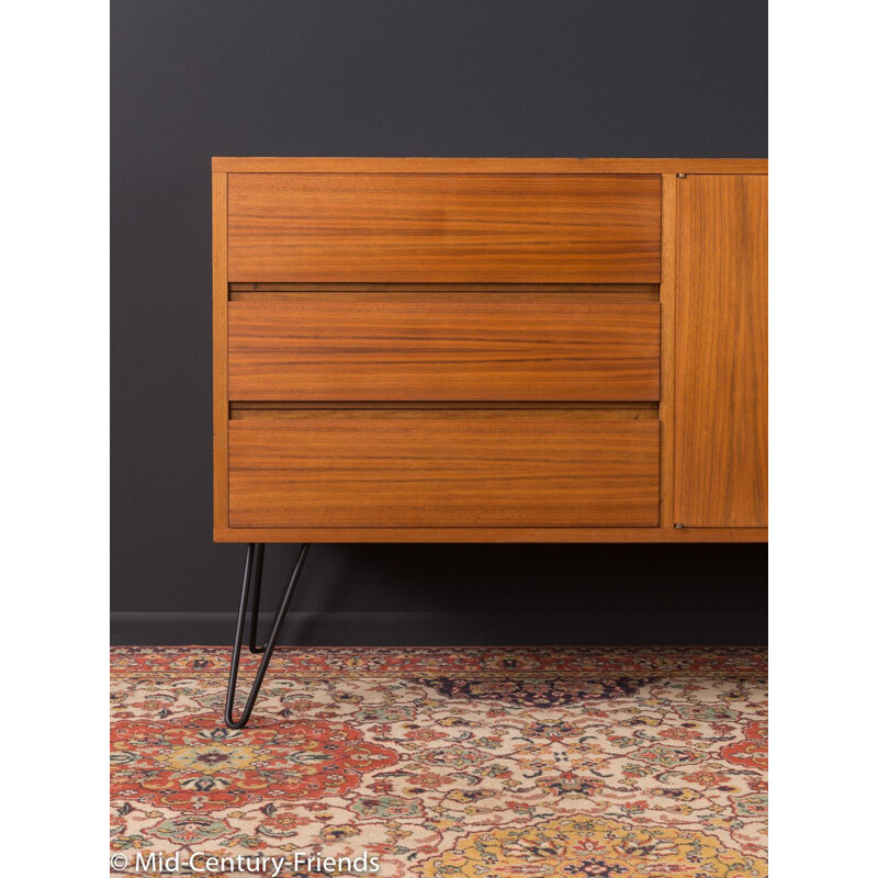 Vintage german sideboard in walnut and formica 1950s