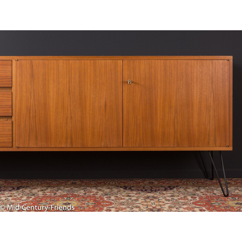 Vintage german sideboard in walnut and formica 1950s