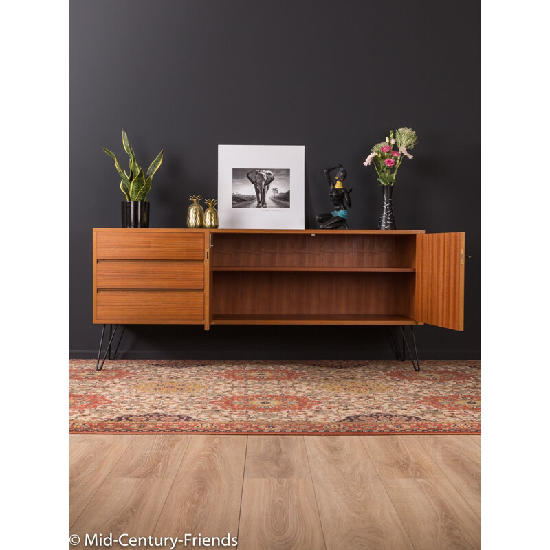 Vintage german sideboard in walnut and formica 1950s