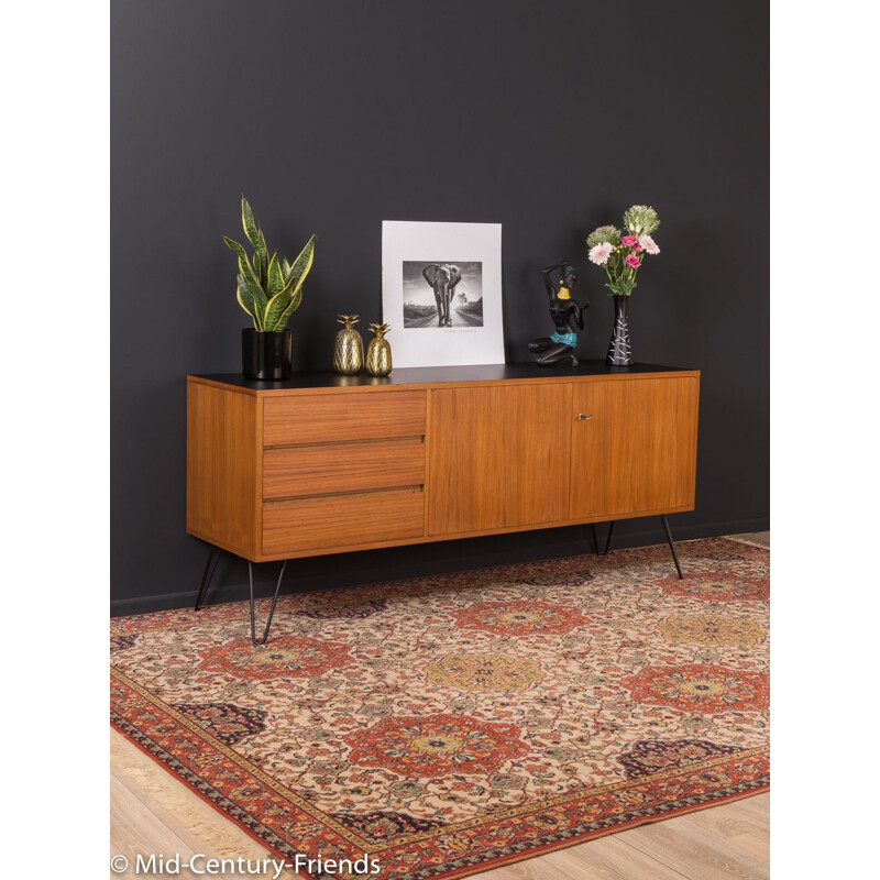 Vintage german sideboard in walnut and formica 1950s