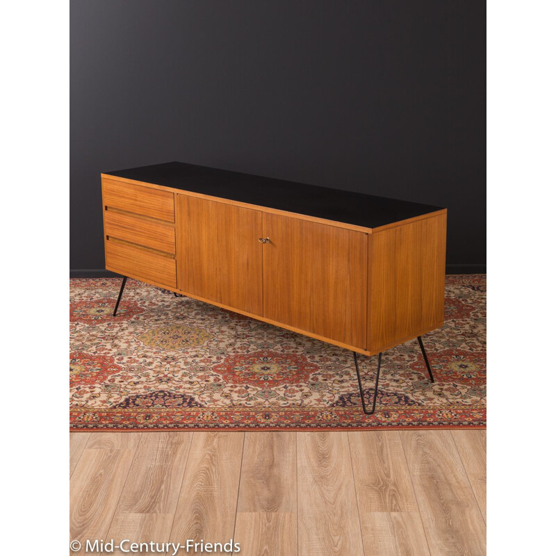 Vintage german sideboard in walnut and formica 1950s