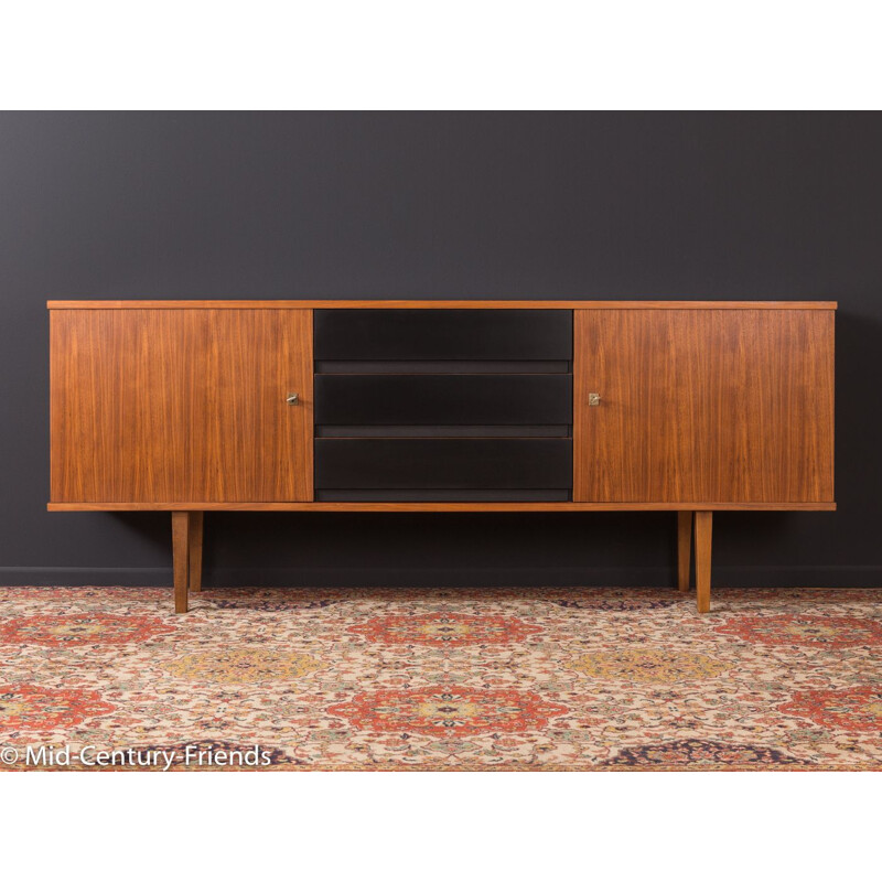 Vintage german sideboard in walnut veneer and formica 1960