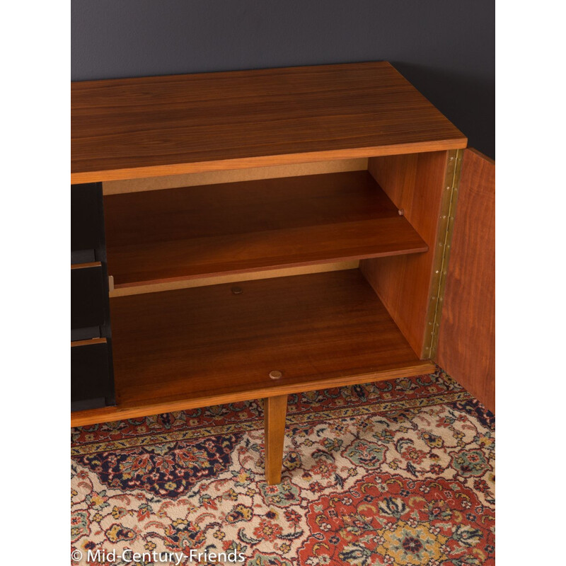 Vintage german sideboard in walnut veneer and formica 1960