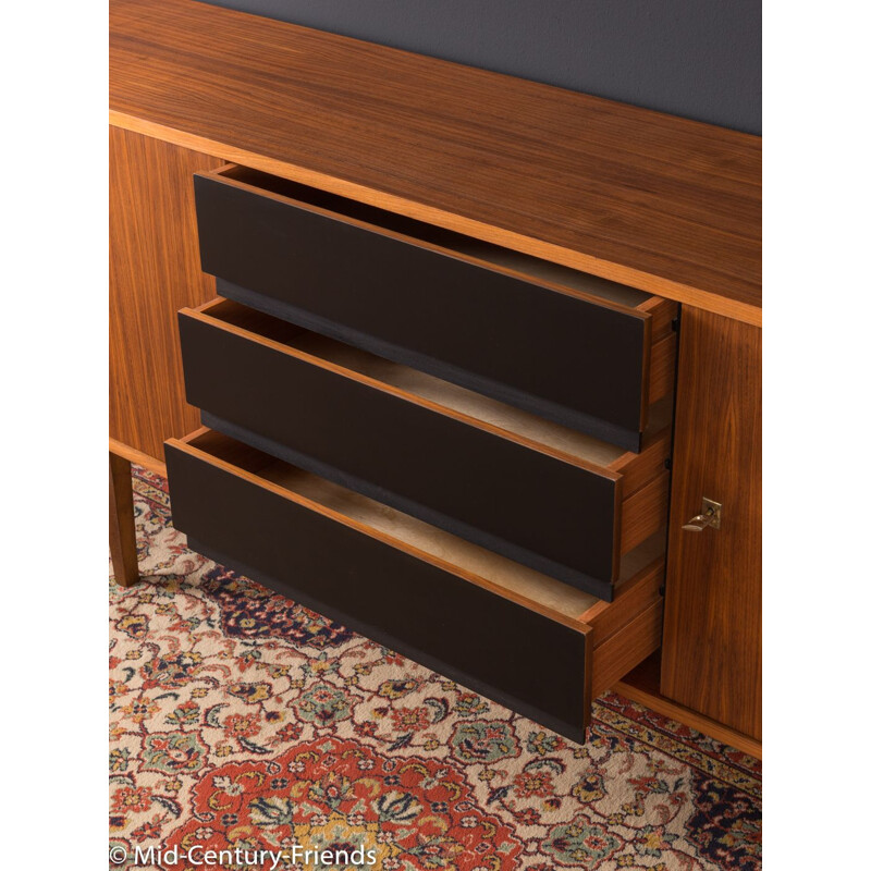 Vintage german sideboard in walnut veneer and formica 1960