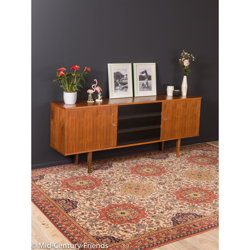 Vintage german sideboard in walnut veneer and formica 1960