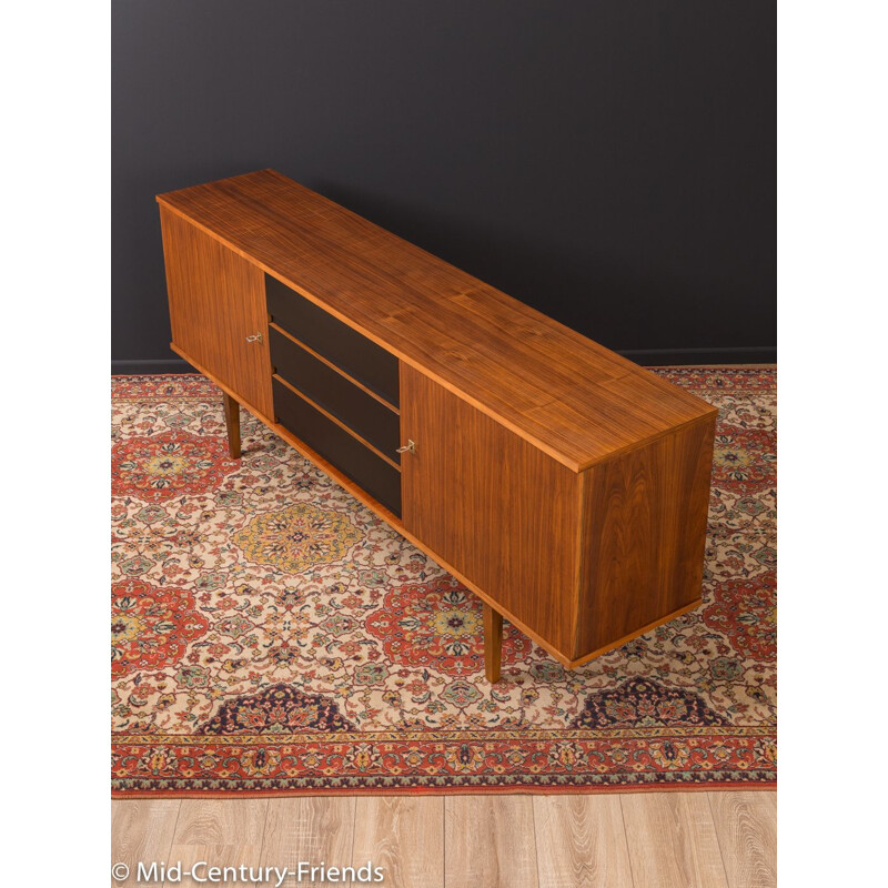 Vintage german sideboard in walnut veneer and formica 1960