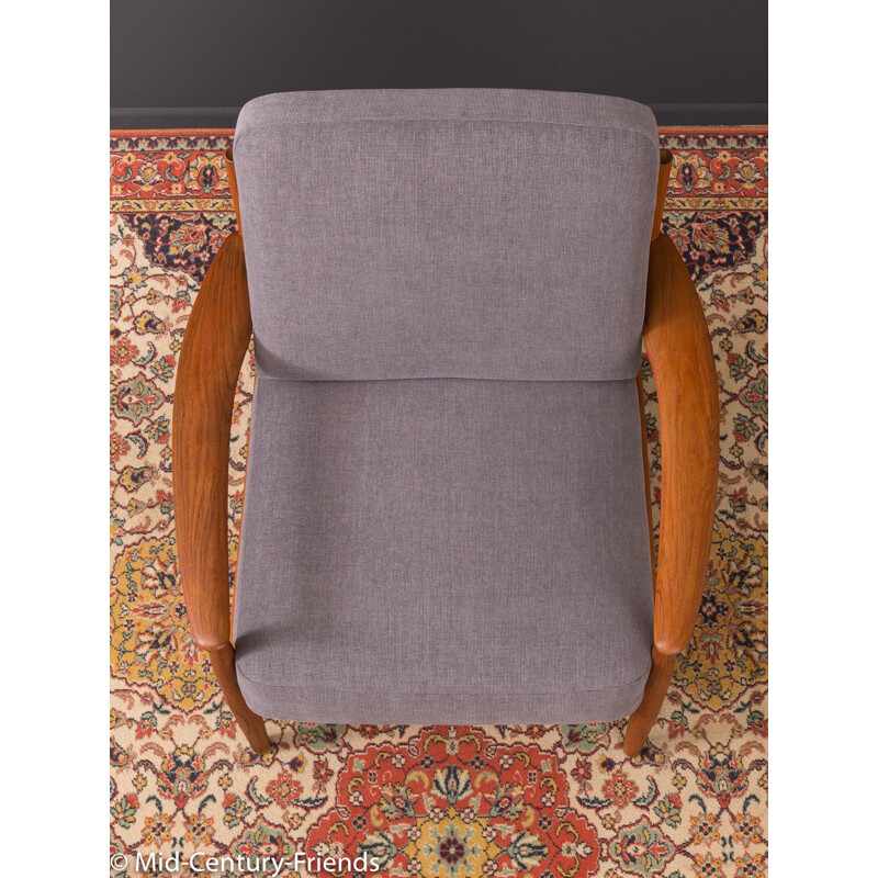 Vintage grey armchair by Grete Jalk for France & Son 1960s