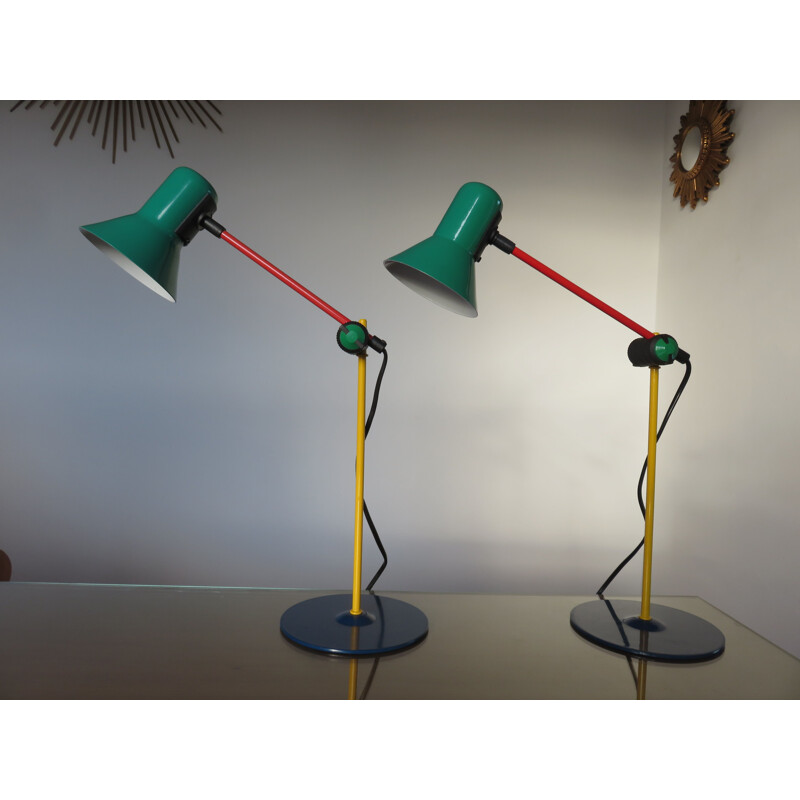 Set of 2 vintage lamps Veneta Lumi Italy