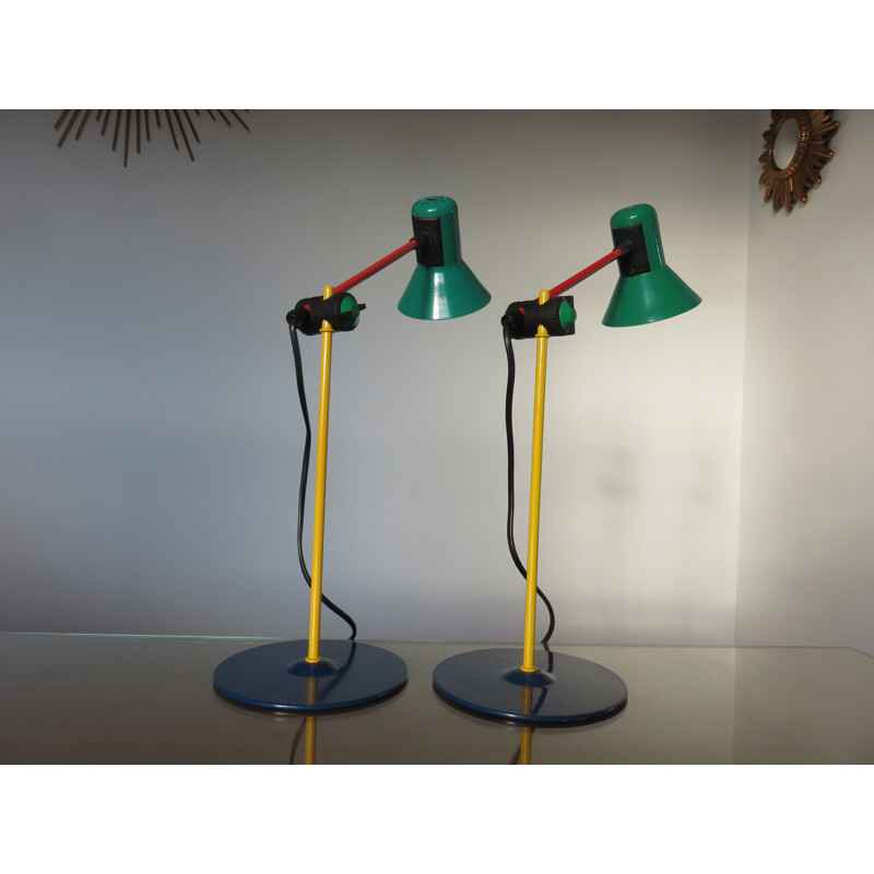 Set of 2 vintage lamps Veneta Lumi Italy