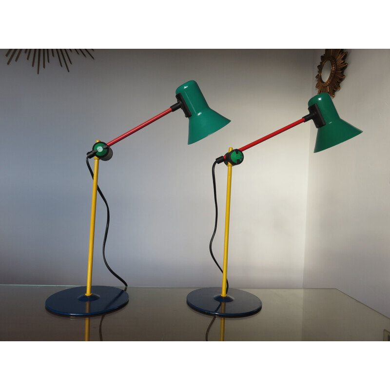 Set of 2 vintage lamps Veneta Lumi Italy