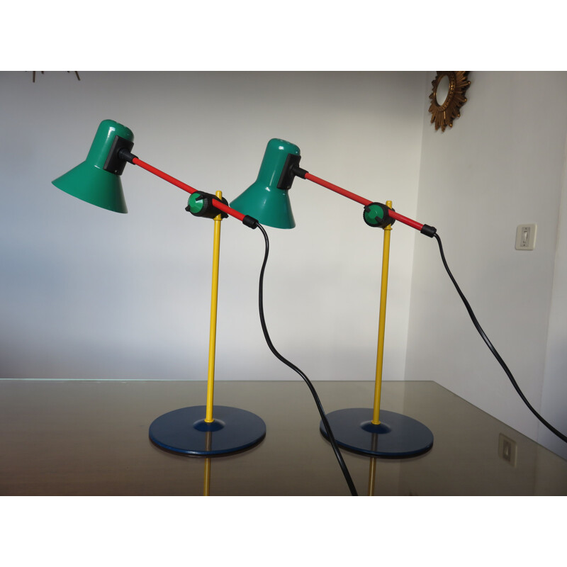 Set of 2 vintage lamps Veneta Lumi Italy
