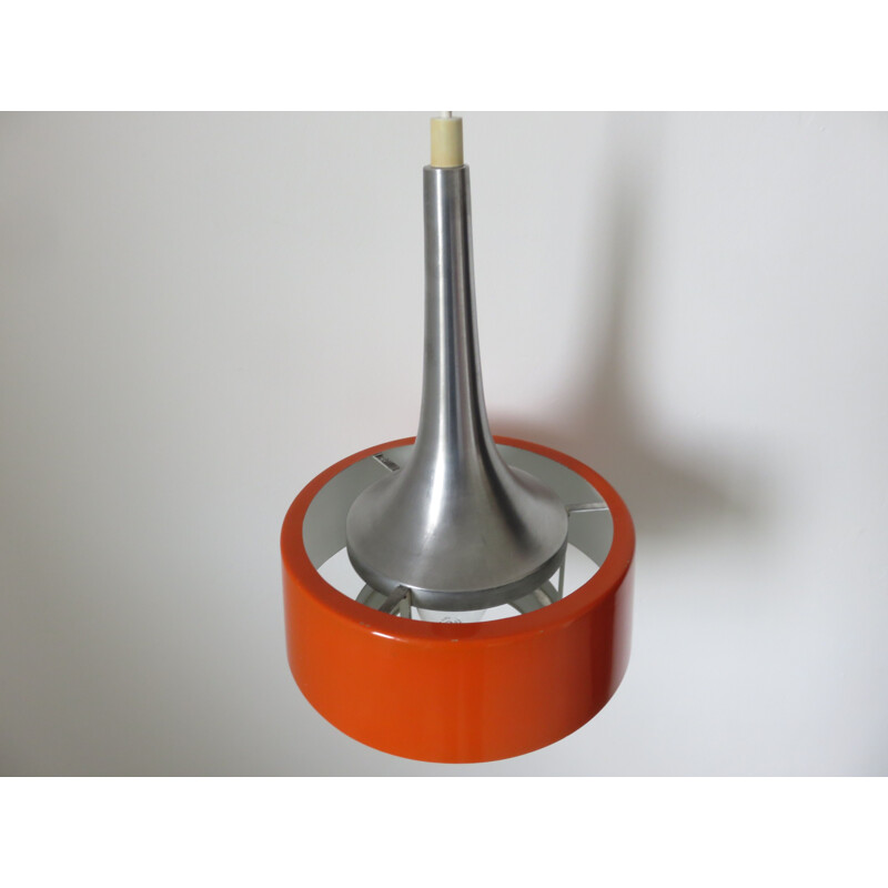 Vintage Scandinavian hanging lamp orange