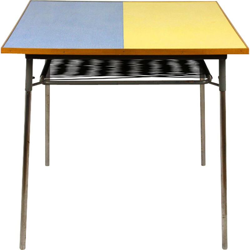 Vintage blue and yellow formica kitchen table