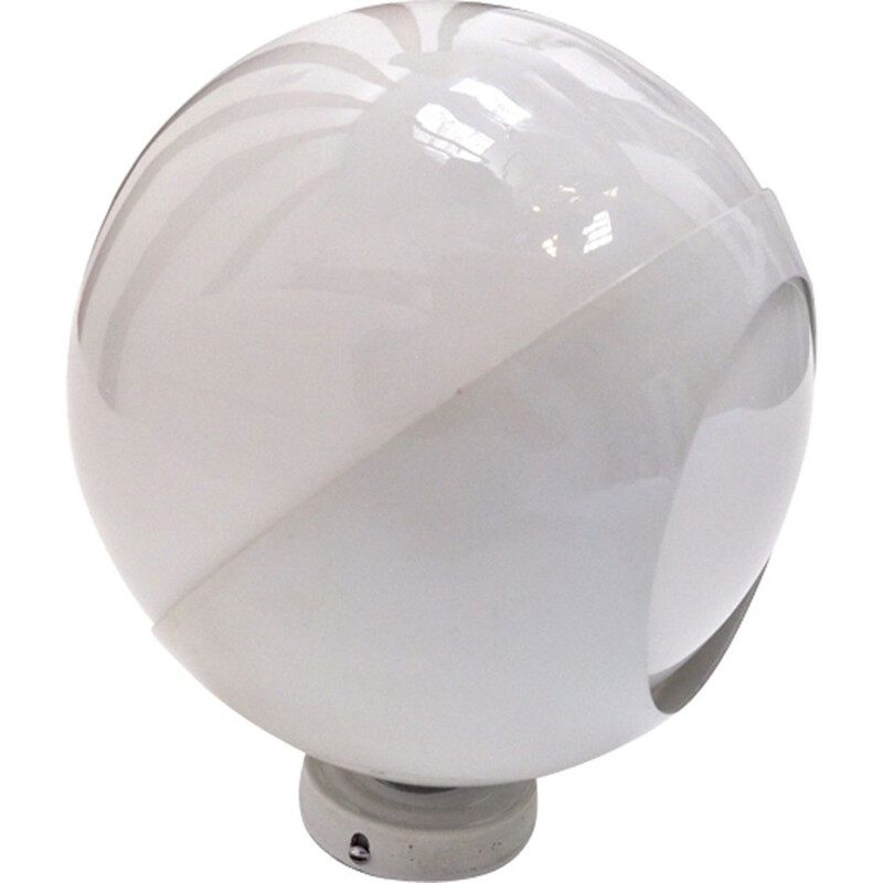 Vintage glass sphere wall lamp, Barcelona 1970