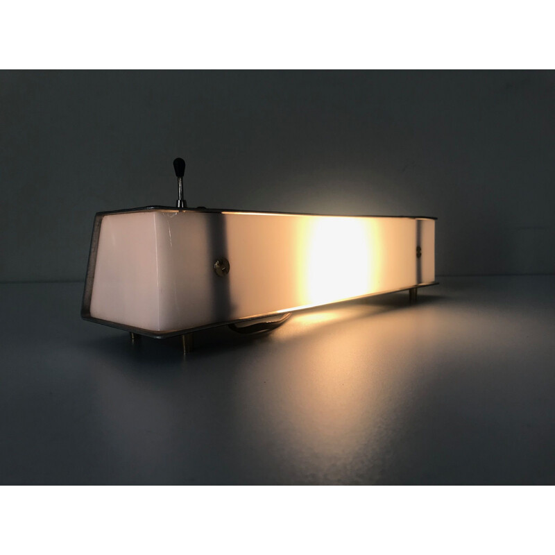Lampe vintage en perplex et aluminium par Arlus