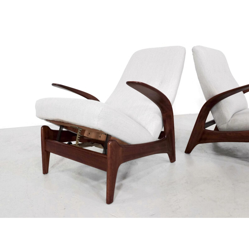 Set of 2 vintage armchairs in teak by Rastad and Relling for Gimson and Slater