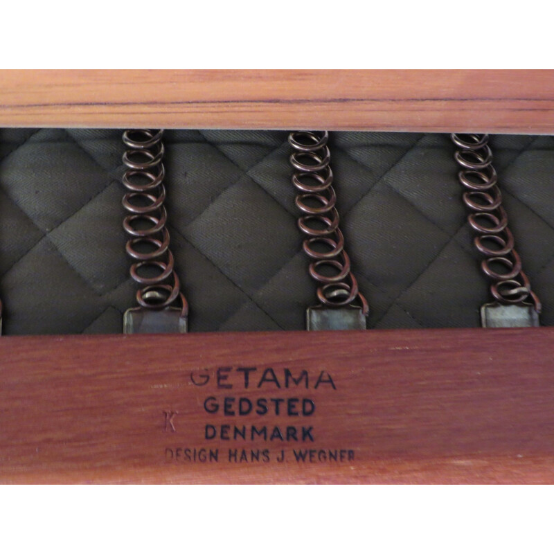 Canapé 3 places vintage GE 290 par Hans Wegner pour Getama