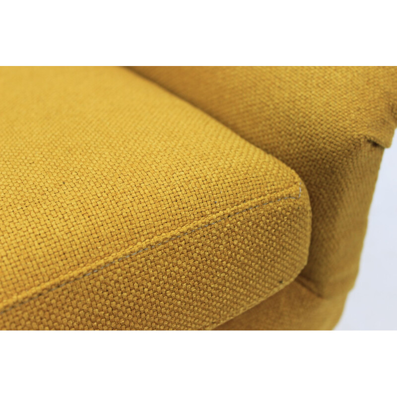 Vintage yellow armchair 4410 by Folke Ohlsson for Fritz Hansen