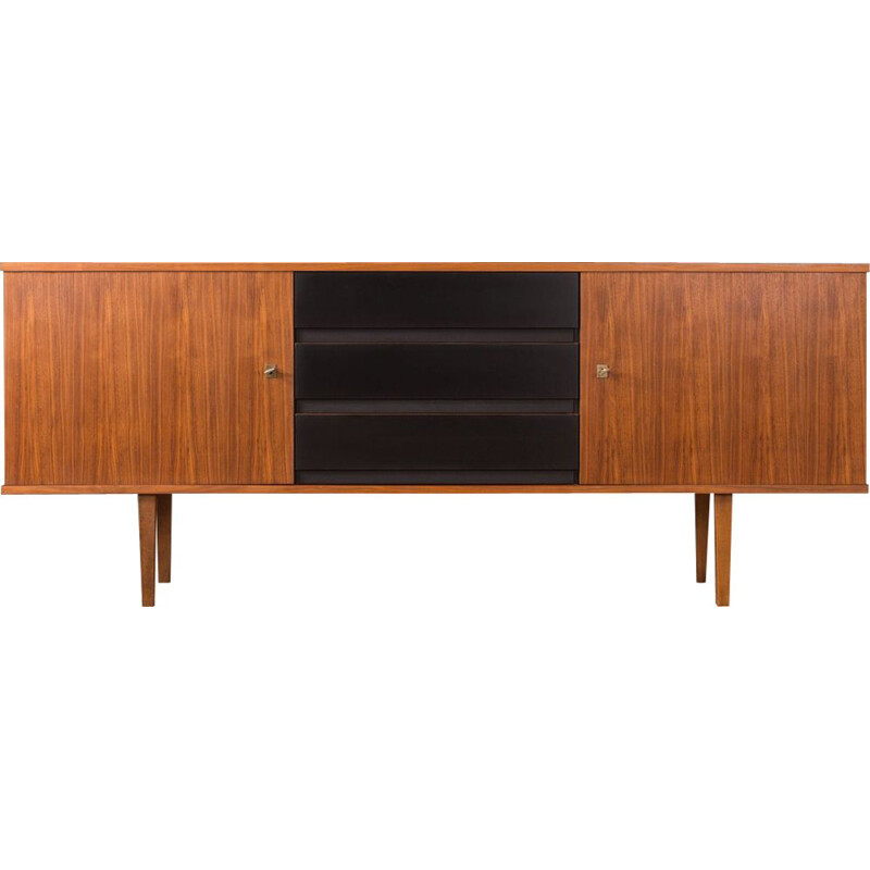 Vintage german sideboard in walnut veneer and formica 1960