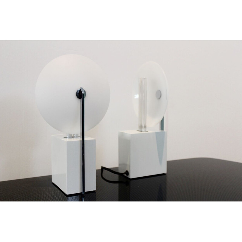 Vintage steel and Plexiglas lamp model 10606 by Sabine Charoy, France 1981