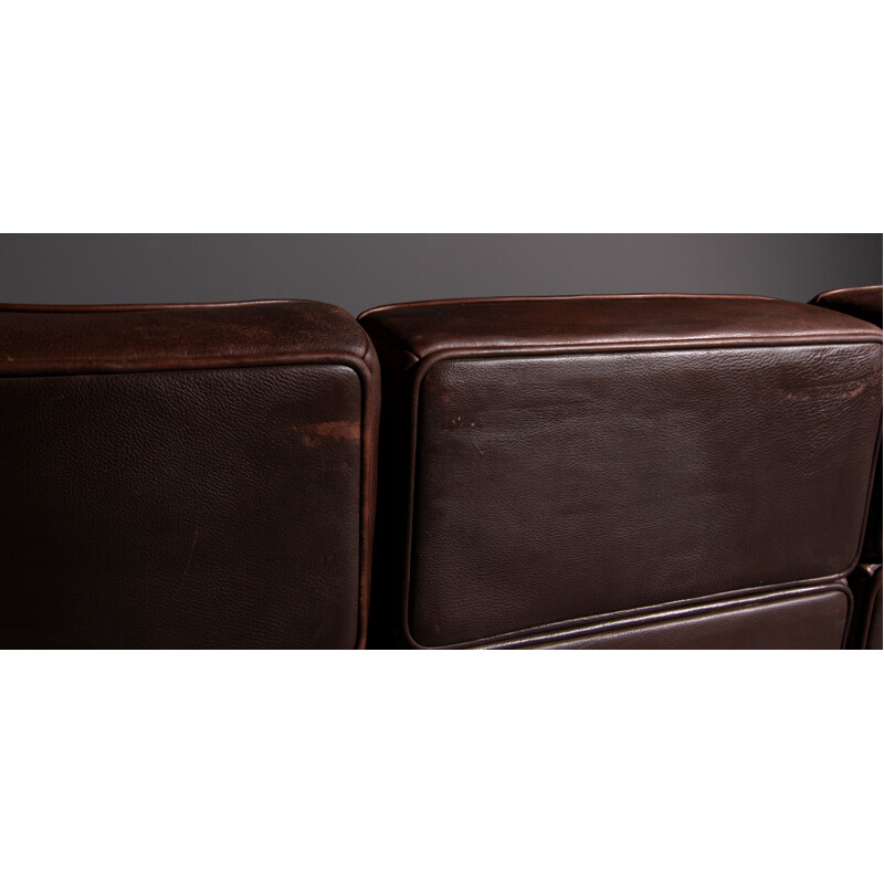 Canapé en cuir vintage De Sede DS 15 modulable en cuir marron 1970