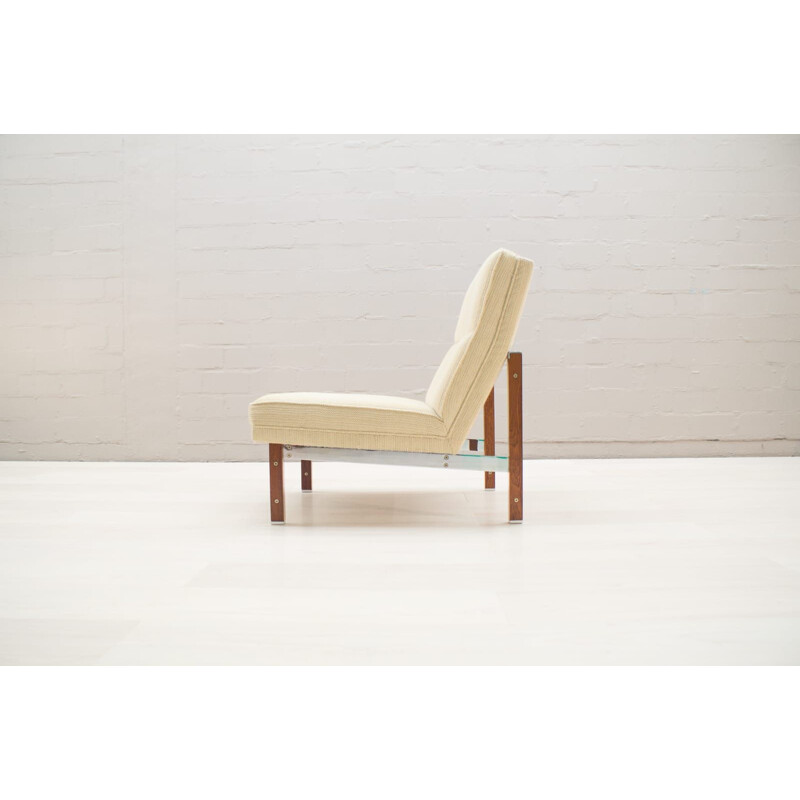 Vintage steel and rosewood armchair from Casala