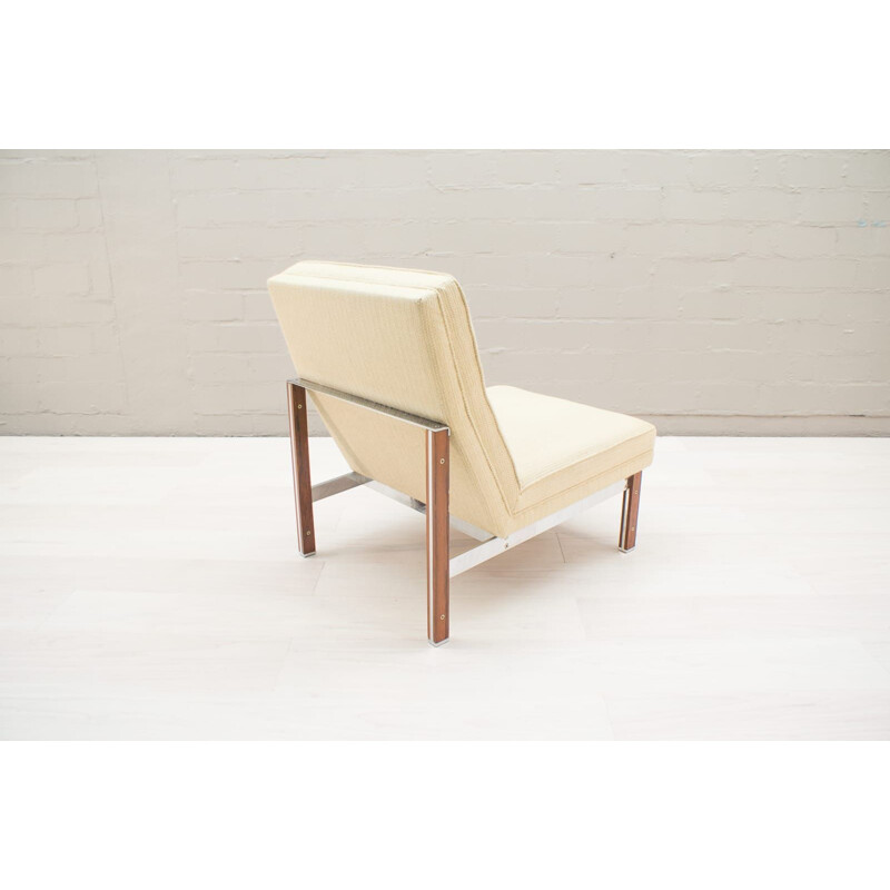 Vintage steel and rosewood armchair from Casala