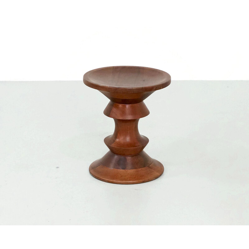 Vintage walnut stool by Ray Eames for Herman Miller