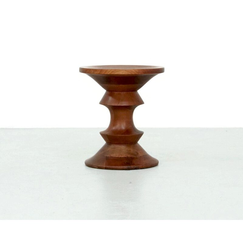 Vintage walnut stool by Ray Eames for Herman Miller
