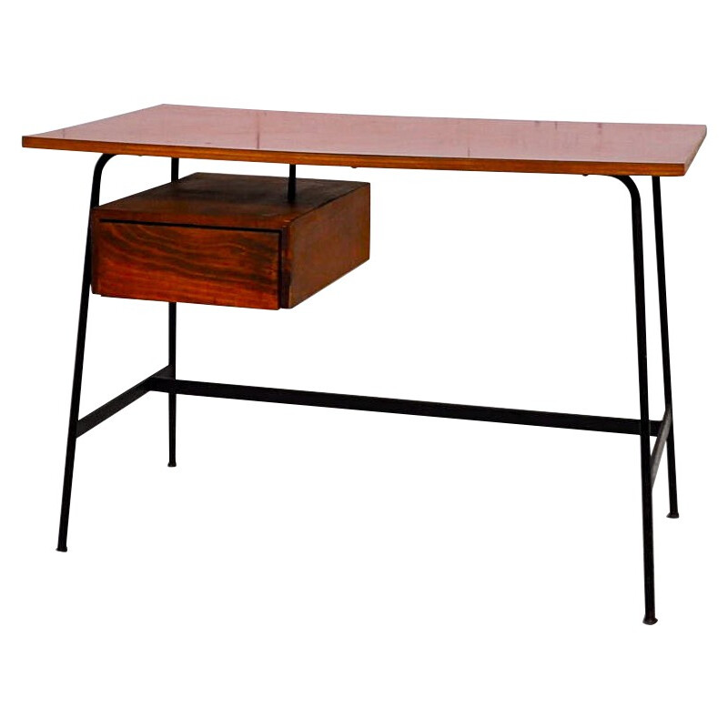 CM 178 desk in metal, ashwood and formica, Pierre PAULIN - 1960s