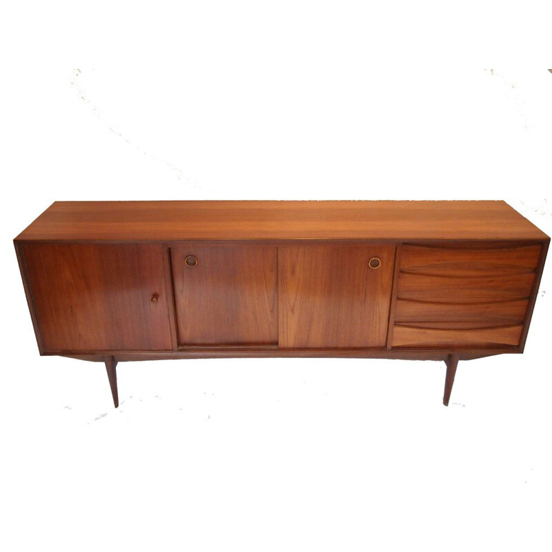 Vintage Scandinavian sideboard in brown teak