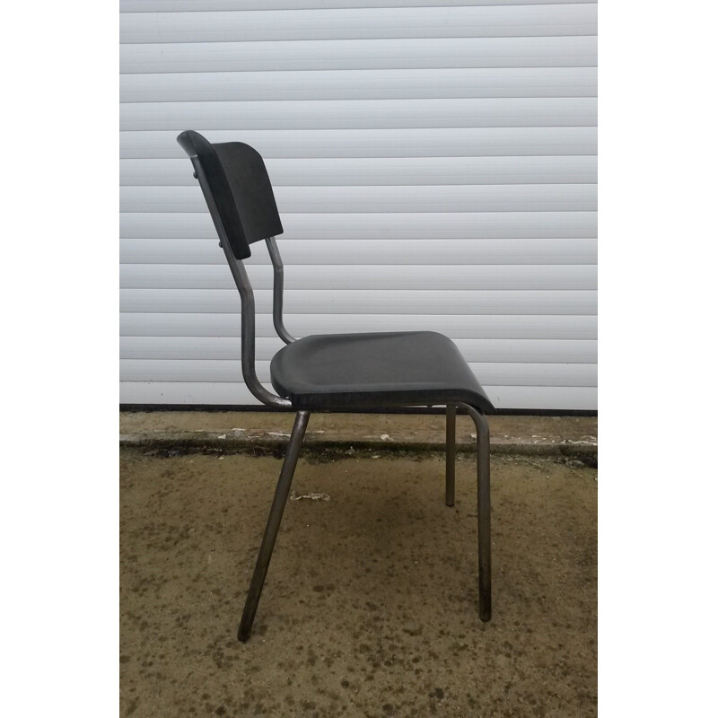 Suite de 2 chaises vintage français par René Herbst