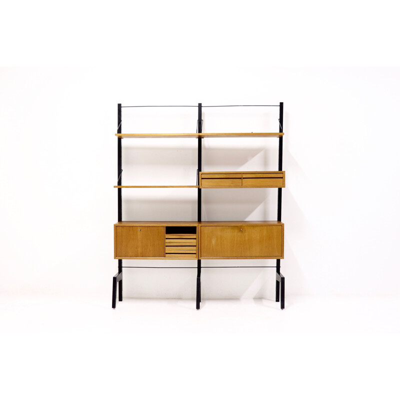 Vintage royal wall unit in teak by Poul Cadovius