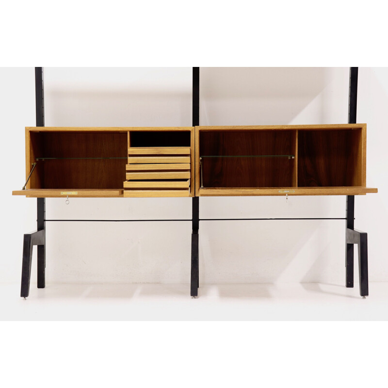 Vintage royal wall unit in teak by Poul Cadovius