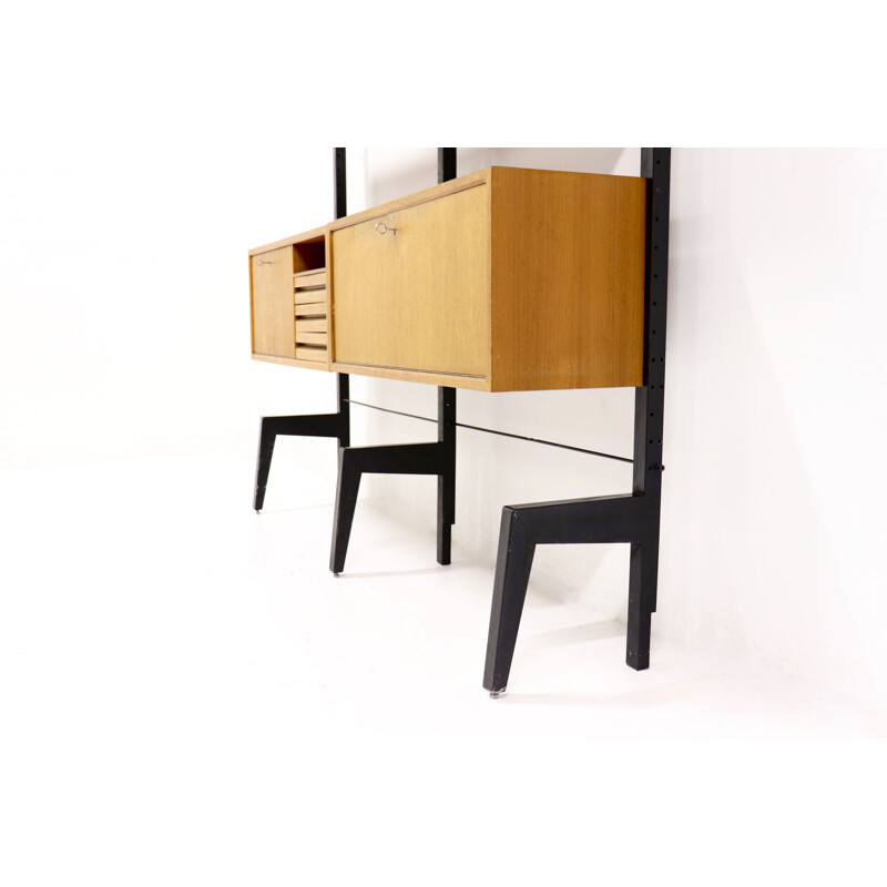 Vintage royal wall unit in teak by Poul Cadovius