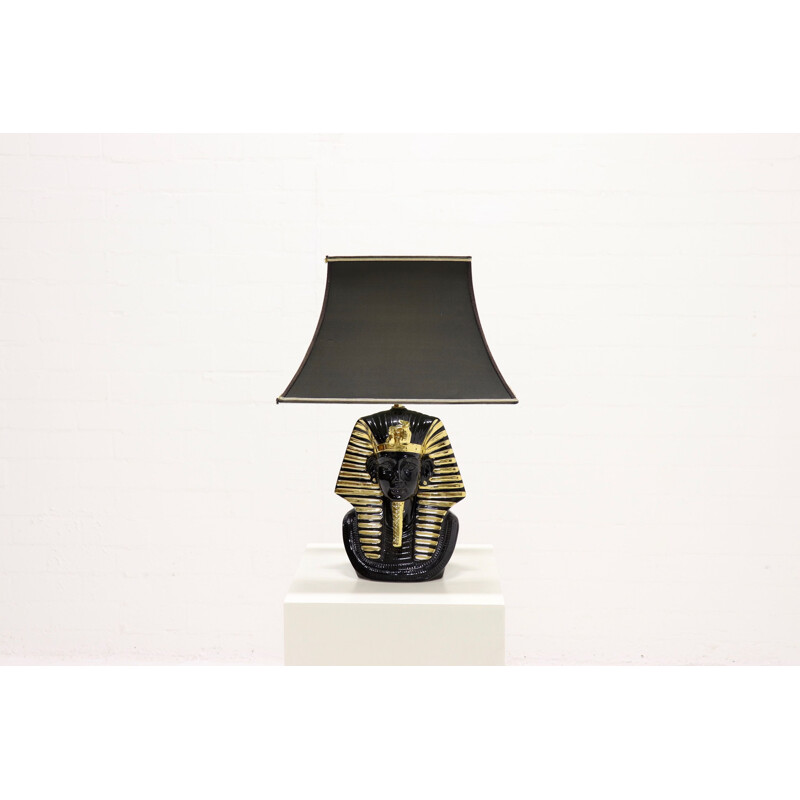 Vintage table lamp "Pharaoh" in porcelain