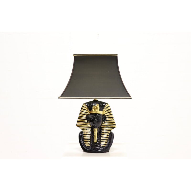 Lampe de table vintage "Pharaon" en porcelaine