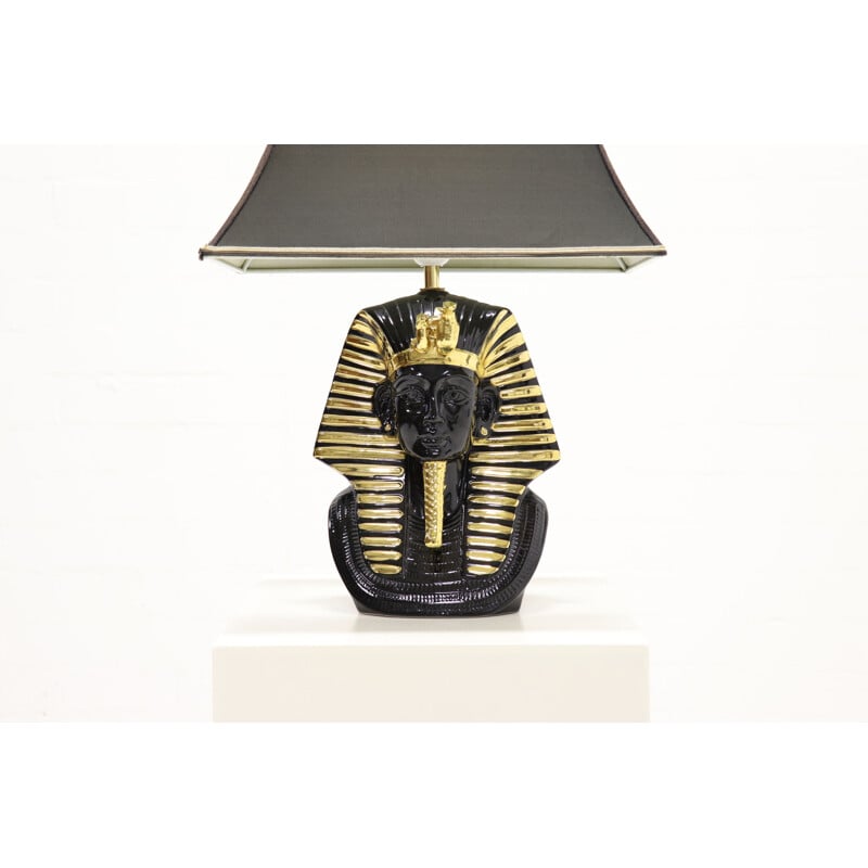 Lampe de table vintage "Pharaon" en porcelaine