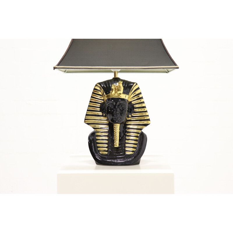 Vintage table lamp "Pharaoh" in porcelain