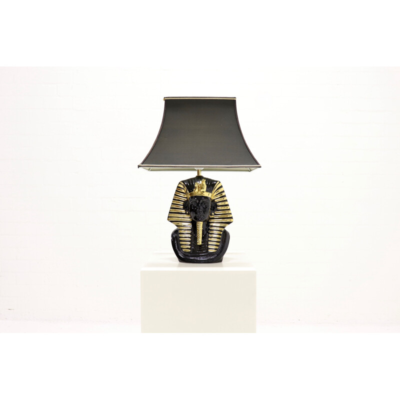 Lampe de table vintage "Pharaon" en porcelaine