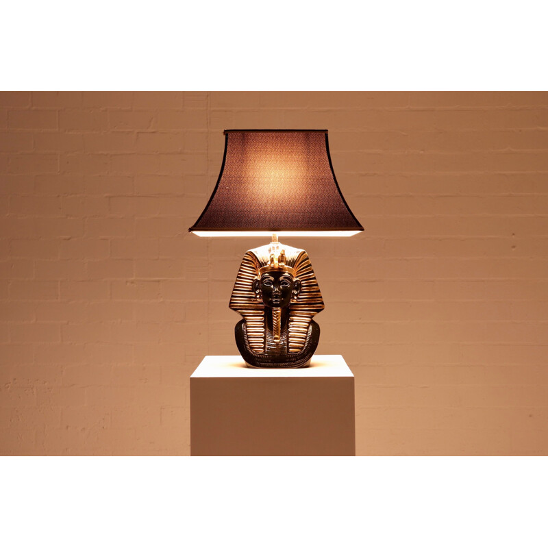 Lampe de table vintage "Pharaon" en porcelaine