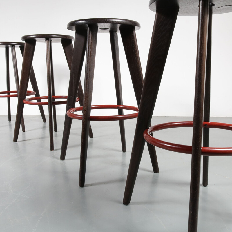 Suite de 4 tabourets vintage par Jean Prouvé pour Vitra