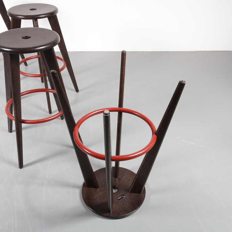 Set of 4 vintage stools by Jean Prouvé for Vitra