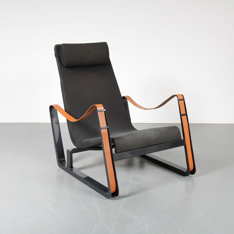 Vintage armchair "Cité" in leather by Jean Prouvé