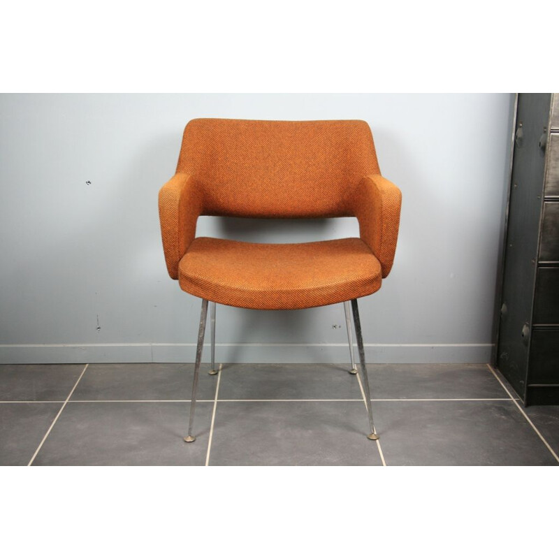 Vintage "Conference" brown armchair by Eero Saarinen for Knoll