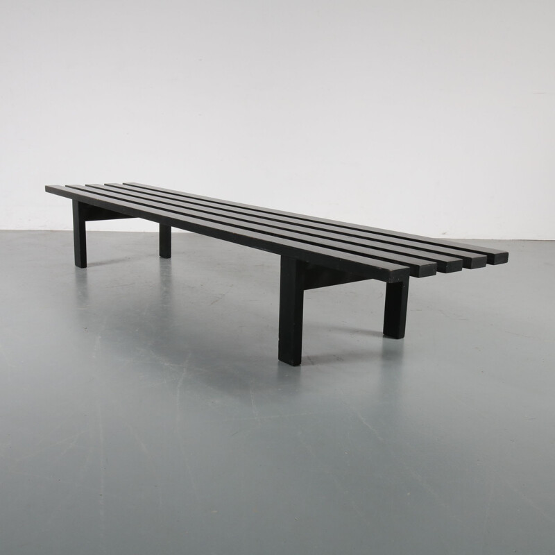 Vintage slate bench by Martin Visser for 'T Spectrum