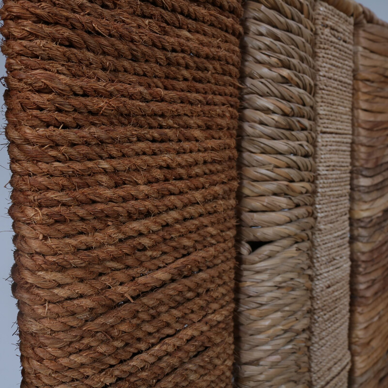 Vintage room divider in rope and rattan