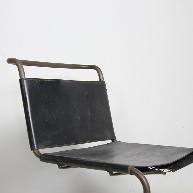 Vintage black Bauhaus chair in metal